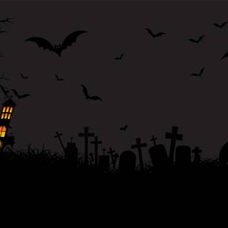 Halloween graveyard PC wallpaper