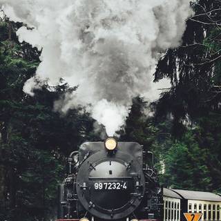 Winter trains wallpaper