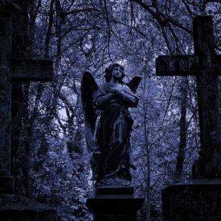 Halloween graveyard PC wallpaper