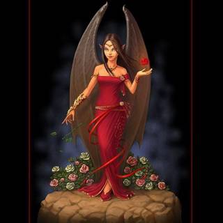 Red fairy wallpaper