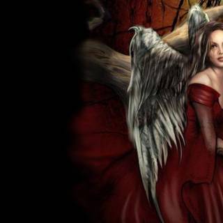 Red fairy wallpaper