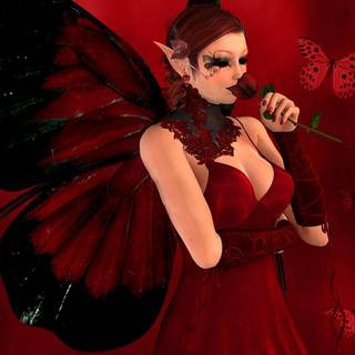Red fairy wallpaper
