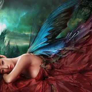 Red fairy wallpaper