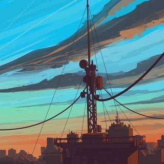 Radio tower wallpaper