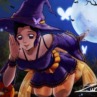 Halloween Demon Slayer computer wallpaper