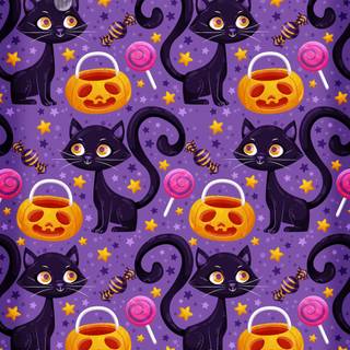 Purple orange Halloween wallpaper
