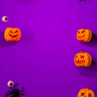 Purple orange Halloween wallpaper