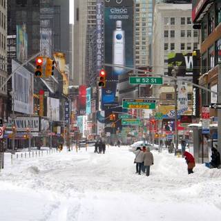Times Square winter wallpaper