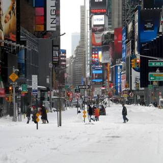 Times Square winter wallpaper