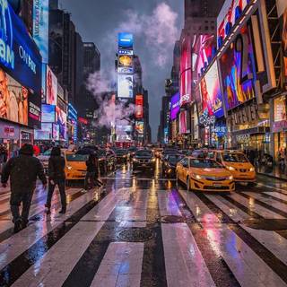 Time Square winter wallpaper