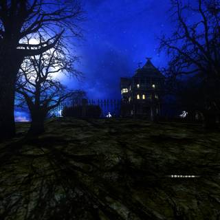 Dark forest Halloween wallpaper