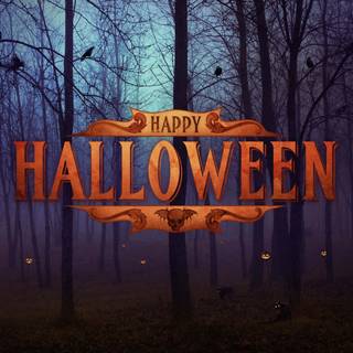 Dark forest Halloween wallpaper