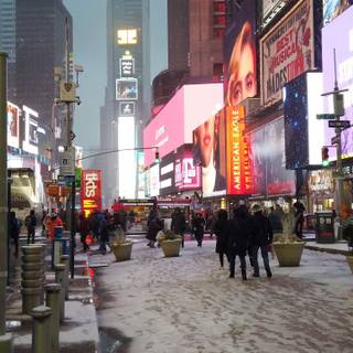 Time Square winter wallpaper