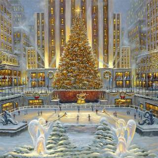 Time Square winter wallpaper