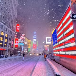 Time Square winter wallpaper
