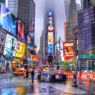 Time Square winter wallpaper