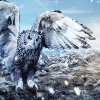Owl winter wallpaper