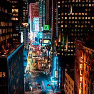 Time Square winter wallpaper