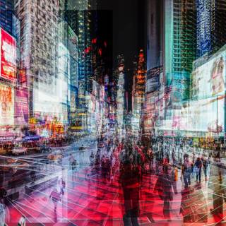 Time Square winter wallpaper