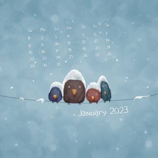 Cute winter PC wallpaper