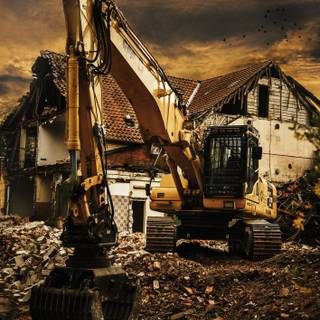 4k excavator wallpaper