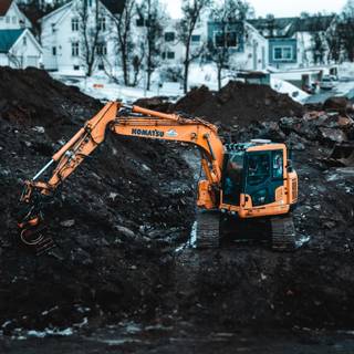 4k excavator wallpaper