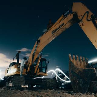 4k excavator wallpaper