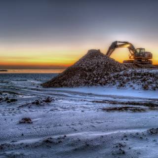 4k excavator wallpaper