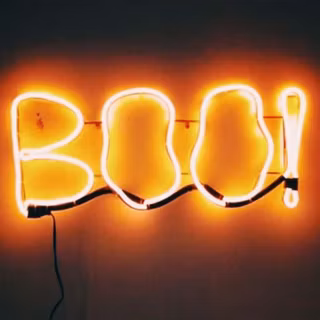 Halloween aesthetic neon wallpaper