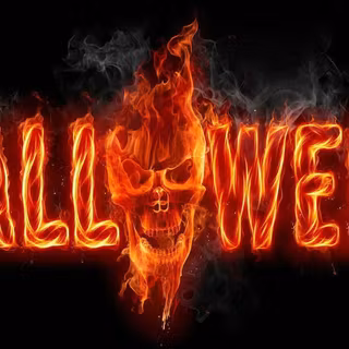 Halloween aesthetic neon wallpaper