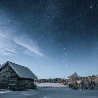 Winter sky phone wallpaper