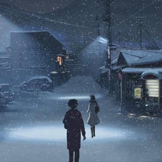 Anime winter PC wallpaper