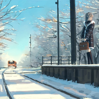 Anime winter PC wallpaper