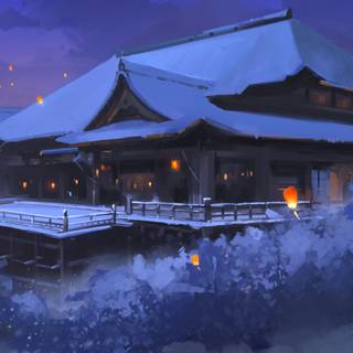 Anime winter PC wallpaper