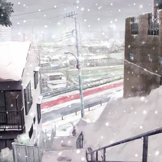 Anime winter PC wallpaper