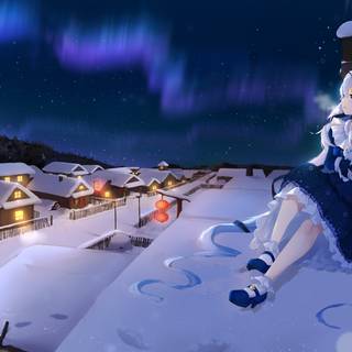 Anime winter PC wallpaper