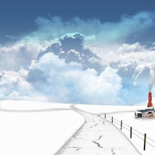 Anime winter PC wallpaper