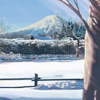 Anime winter PC wallpaper