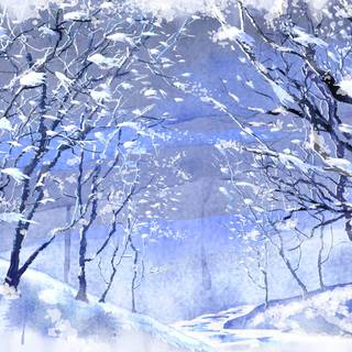 Anime winter PC wallpaper