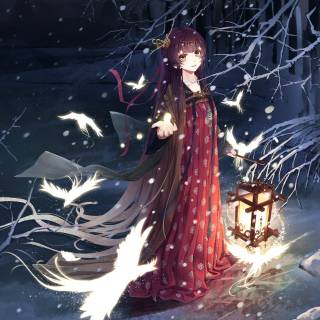 Anime winter PC wallpaper