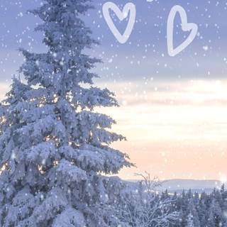 Aesthetic winter iPad wallpaper