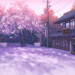 Anime winter PC wallpaper