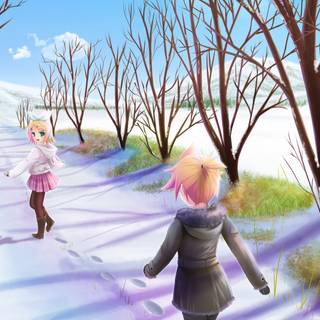 Anime winter PC wallpaper