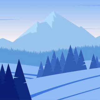 Winter minimalist desktop wallpaper