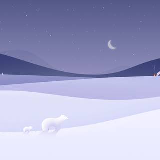 Winter minimalist desktop wallpaper