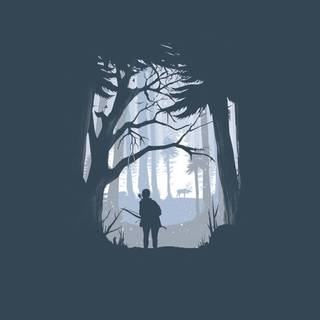 Winter minimalist desktop wallpaper