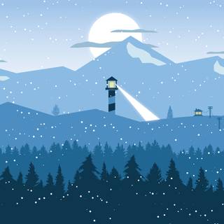 Winter minimalist desktop wallpaper