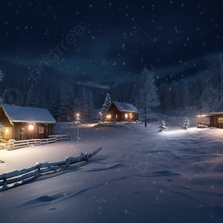 Christmas winter cottage wallpaper
