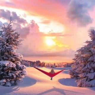 Aesthetic winter iPad wallpaper