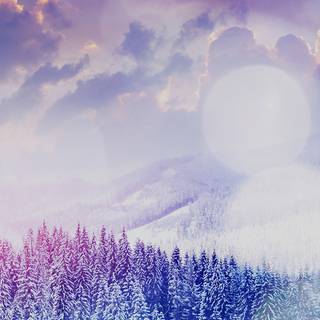 Winter mountain aesthetic wallpaper